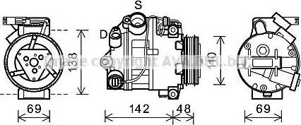 Ava Quality Cooling BWK443 - Kompresors, Gaisa kond. sistēma autospares.lv