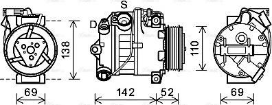 Ava Quality Cooling BWAK442 - Kompresors, Gaisa kond. sistēma www.autospares.lv