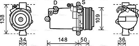 Ava Quality Cooling BWAK408 - Kompresors, Gaisa kond. sistēma www.autospares.lv