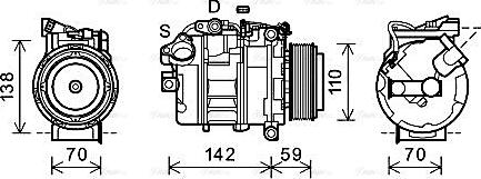 Ava Quality Cooling BWAK418 - Kompresors, Gaisa kond. sistēma www.autospares.lv