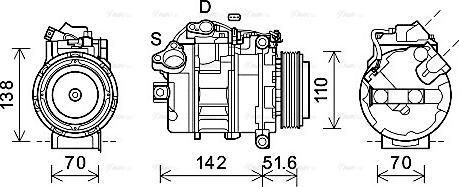 Ava Quality Cooling BWAK487 - Kompresors, Gaisa kond. sistēma www.autospares.lv