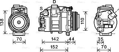 Ava Quality Cooling BWAK423 - Kompresors, Gaisa kond. sistēma www.autospares.lv