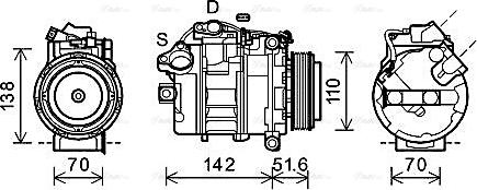 Ava Quality Cooling BWAK427 - Kompresors, Gaisa kond. sistēma www.autospares.lv