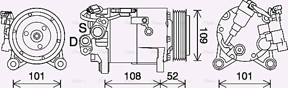 Ava Quality Cooling BWAK566 - Kompresors, Gaisa kond. sistēma www.autospares.lv