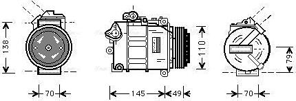 Ava Quality Cooling BWAK017 - Kompresors, Gaisa kond. sistēma www.autospares.lv