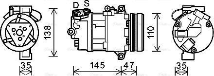 Ava Quality Cooling BWAK395 - Kompresors, Gaisa kond. sistēma autospares.lv