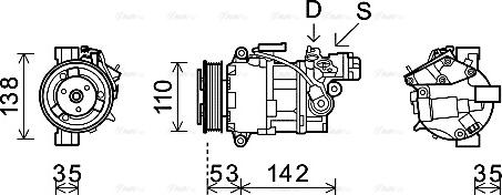 Ava Quality Cooling BWAK393 - Kompresors, Gaisa kond. sistēma autospares.lv