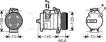 Ava Quality Cooling BWAK345 - Kompresors, Gaisa kond. sistēma www.autospares.lv