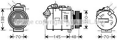 Ava Quality Cooling BWAK348 - Kompresors, Gaisa kond. sistēma www.autospares.lv