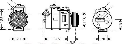 Ava Quality Cooling BWAK309 - Kompresors, Gaisa kond. sistēma www.autospares.lv