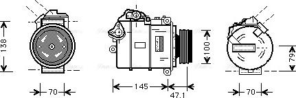 Ava Quality Cooling BWAK306 - Kompresors, Gaisa kond. sistēma www.autospares.lv