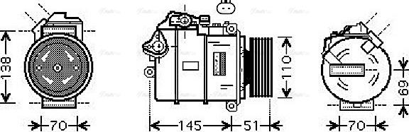 Ava Quality Cooling BWAK384 - Kompresors, Gaisa kond. sistēma autospares.lv