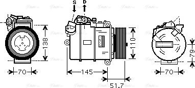 Ava Quality Cooling BWAK329 - Kompresors, Gaisa kond. sistēma autospares.lv