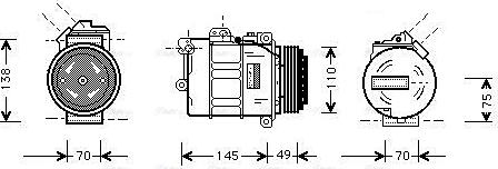 Ava Quality Cooling BWAK237 - Kompresors, Gaisa kond. sistēma www.autospares.lv