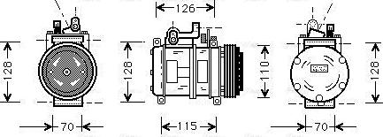 Ava Quality Cooling BWAK227 - Kompresors, Gaisa kond. sistēma www.autospares.lv