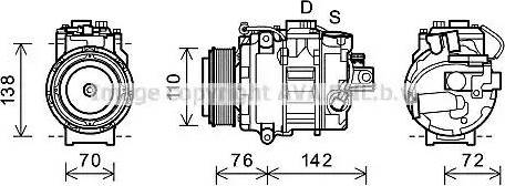 Ava Quality Cooling BWK419 - Kompresors, Gaisa kond. sistēma autospares.lv