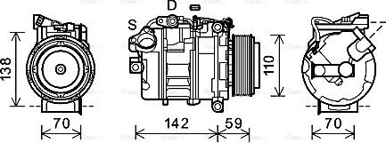 Ava Quality Cooling BWK418 - Kompresors, Gaisa kond. sistēma www.autospares.lv