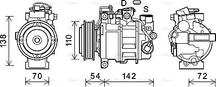 Ava Quality Cooling BWK551 - Kompresors, Gaisa kond. sistēma www.autospares.lv