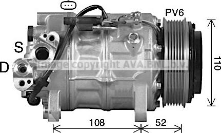 Ava Quality Cooling BWK601 - Kompresors, Gaisa kond. sistēma www.autospares.lv