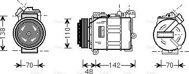 Ava Quality Cooling BW K015 - Kompresors, Gaisa kond. sistēma www.autospares.lv