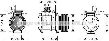 Ava Quality Cooling BW K073 - Kompresors, Gaisa kond. sistēma autospares.lv