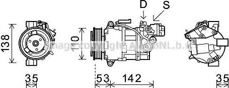 Ava Quality Cooling BW K393 - Kompresors, Gaisa kond. sistēma autospares.lv