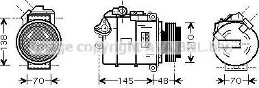 Ava Quality Cooling BW K348 - Kompresors, Gaisa kond. sistēma www.autospares.lv