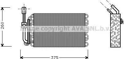 Ava Quality Cooling BW V002 - Iztvaikotājs, Gaisa kondicionēšanas sistēma www.autospares.lv