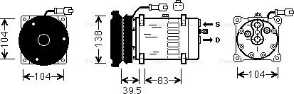 Ava Quality Cooling CLAK004 - Kompresors, Gaisa kond. sistēma autospares.lv