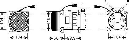 Ava Quality Cooling CLAK002 - Kompresors, Gaisa kond. sistēma autospares.lv