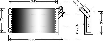 Ava Quality Cooling CN6129 - Siltummainis, Salona apsilde www.autospares.lv