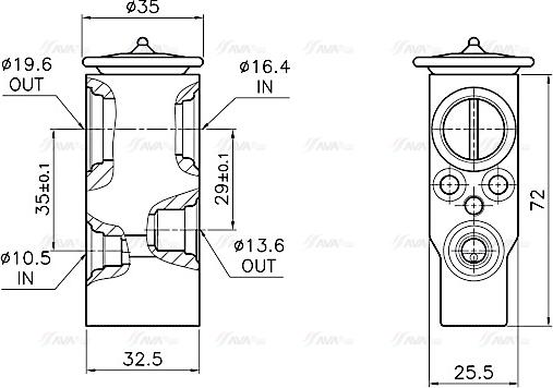 Ava Quality Cooling CN1340 - Izplešanās vārsts, Gaisa kond. sistēma www.autospares.lv