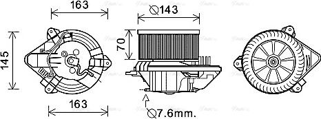 Ava Quality Cooling CN8510 - Salona ventilators www.autospares.lv