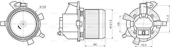 Ava Quality Cooling CN8342 - Salona ventilators www.autospares.lv