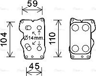 Ava Quality Cooling CN3307 - Eļļas radiators, Motoreļļa autospares.lv