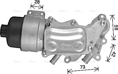 Ava Quality Cooling CN3337H - Eļļas radiators, Motoreļļa www.autospares.lv