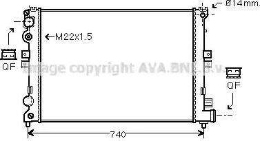 Ava Quality Cooling CN 2079 - Radiators, Motora dzesēšanas sistēma www.autospares.lv