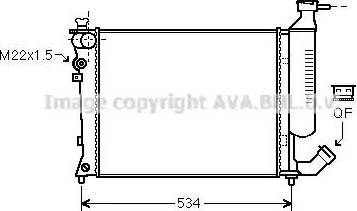 Ava Quality Cooling CN 2154 - Radiators, Motora dzesēšanas sistēma www.autospares.lv