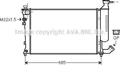 Ava Quality Cooling CN 2155 - Radiators, Motora dzesēšanas sistēma www.autospares.lv