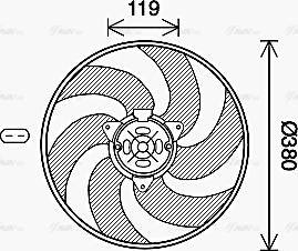 Ava Quality Cooling CN7555 - Ventilators, Motora dzesēšanas sistēma www.autospares.lv