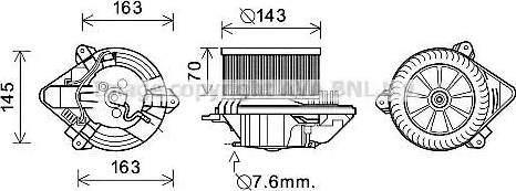 Ava Quality Cooling CN 7510 - Elektromotors, Salona ventilācija www.autospares.lv