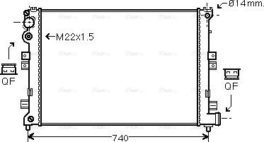 Ava Quality Cooling CNA2089 - Radiators, Motora dzesēšanas sistēma www.autospares.lv