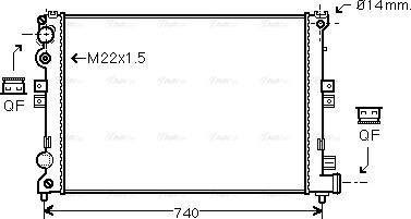 Ava Quality Cooling CNA2079 - Radiators, Motora dzesēšanas sistēma www.autospares.lv