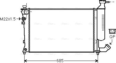 Ava Quality Cooling CNA2155 - Radiators, Motora dzesēšanas sistēma www.autospares.lv