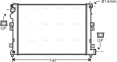 Ava Quality Cooling CNA2208 - Radiators, Motora dzesēšanas sistēma www.autospares.lv