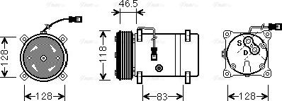 Ava Quality Cooling CNAK158 - Kompresors, Gaisa kond. sistēma autospares.lv