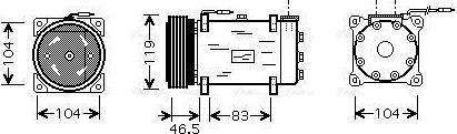 Ava Quality Cooling CNAK160 - Kompresors, Gaisa kond. sistēma autospares.lv