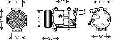 Ava Quality Cooling CN K255 - Kompresors, Gaisa kond. sistēma www.autospares.lv