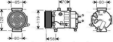 Ava Quality Cooling CNAK256 - Kompresors, Gaisa kond. sistēma www.autospares.lv