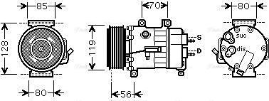 Ava Quality Cooling CNAK250 - Kompresors, Gaisa kond. sistēma www.autospares.lv